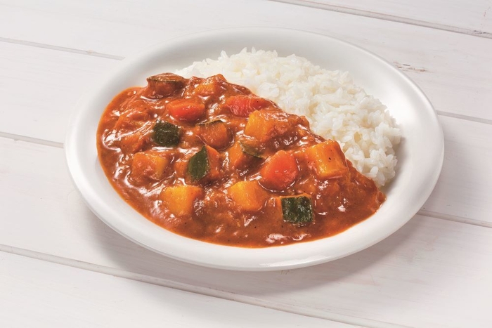 減塩野菜カレー盛り付け例