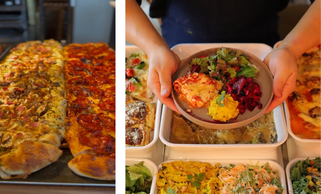 業態初 ピザ食べ放題とサラダビュッフェ