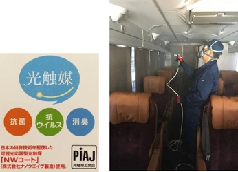 感染防止策 新規事業に参入 光触媒コーティングによる安心・快適空間を実現 自社所有バス クリスタルクルーザー「菫」に抗ウイルス施工