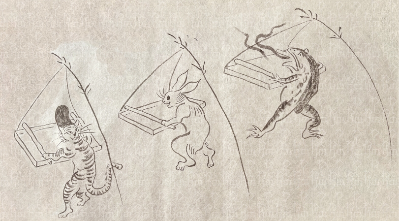 手漉き和紙絵巻『鳥獣戯画～手漉き和紙ができるまで～』展