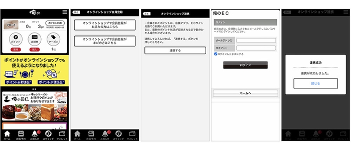 図1 『俺のアプリ』と『俺のEC』の連携画面