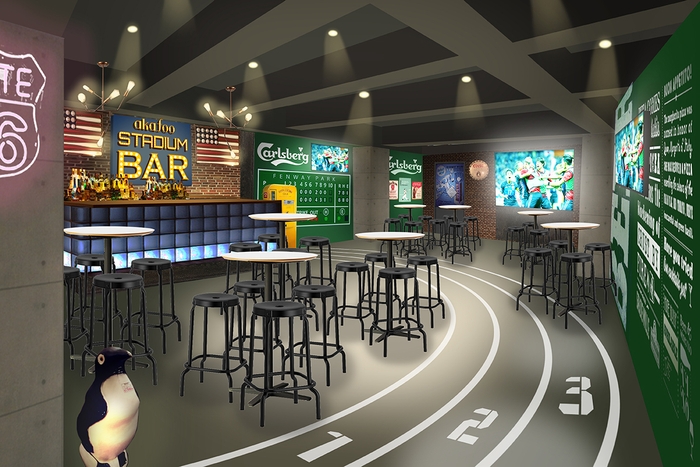 日本初！バッティングセンター併設のBAR「akafoo STADIUM BAR(アカフー スタジアムバー）