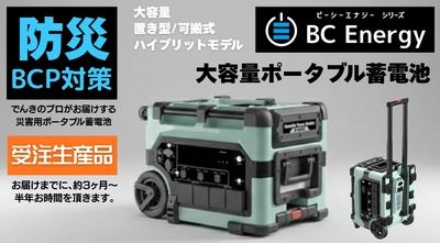 【ハイブリッドモデル誕生】 置き型/可搬型どちらにも対応可能！ 3600Wの超高出力のポータブル蓄電池が 2026年3月より受注生産開始