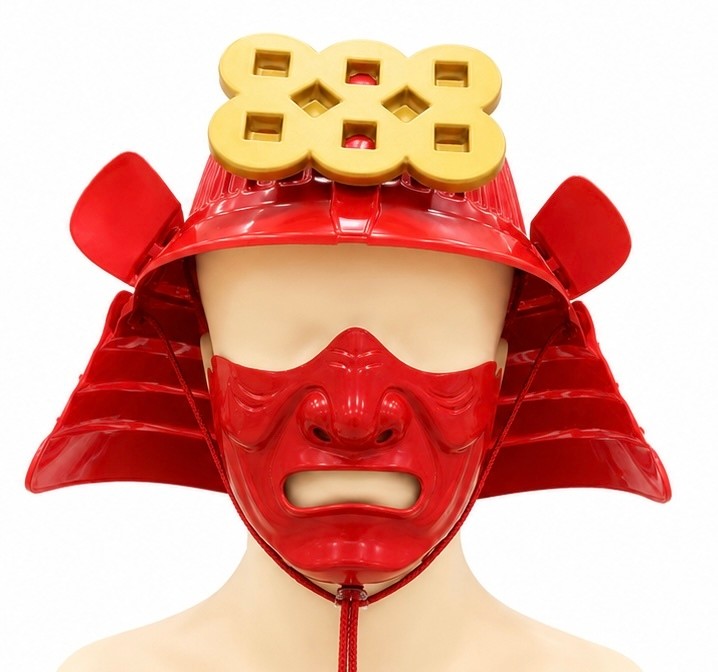 大人がかぶれる超軽量×簡単組立の「戦国武将の兜」を商品化！ 赤(真田