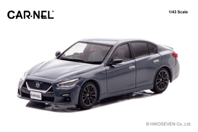 1/43 日産 スカイライン 400R “Carbon Exterior Package” (V37) 2020 Slate Grey:左前