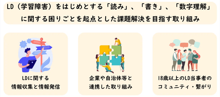 おとなLDラボ 3つの取り組み