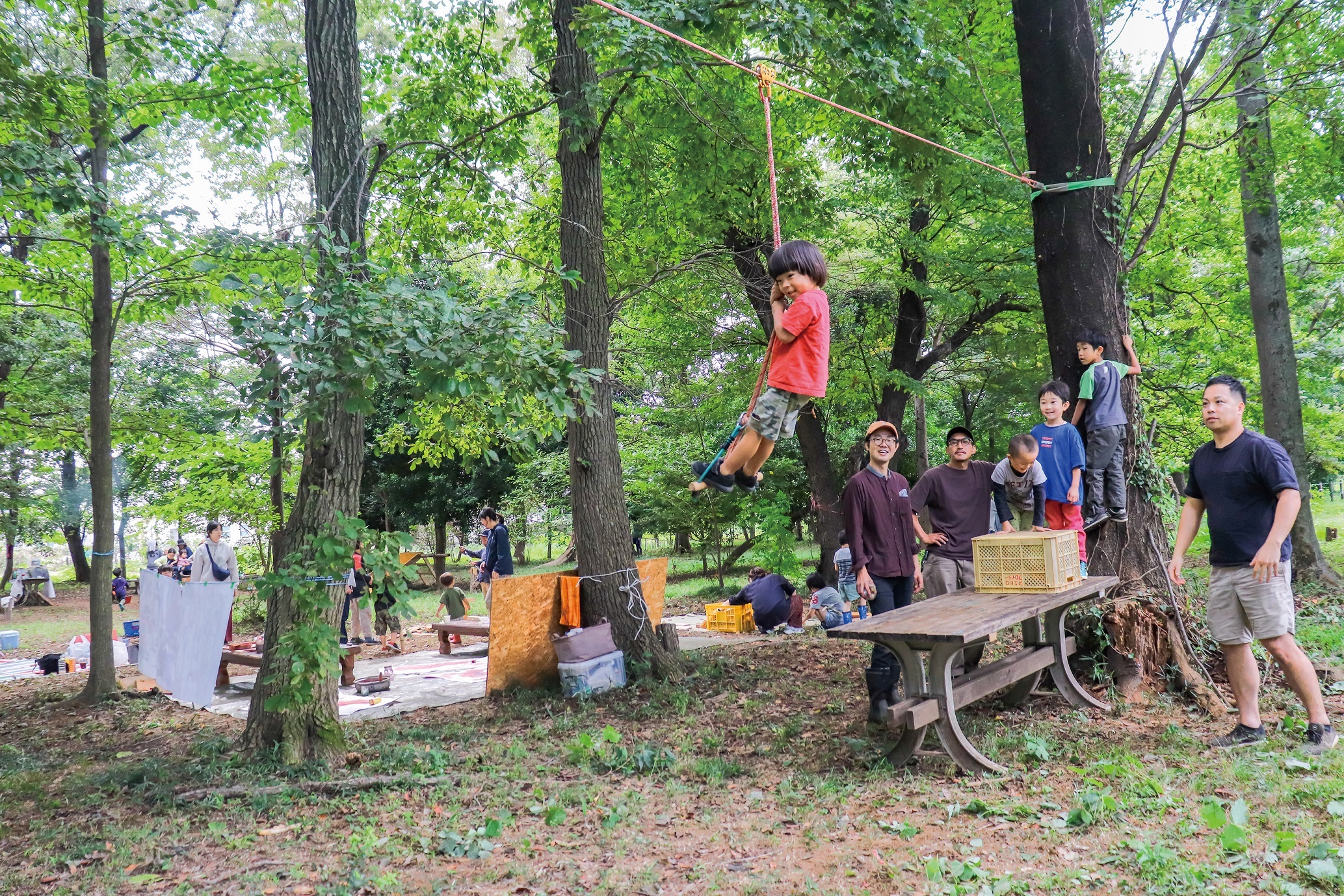 もりとこプレーパークの活動の様子