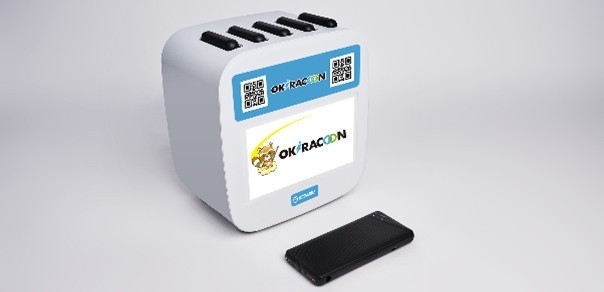 充電機能付きモバイルWi-Fiルーターのレンタルサービス「OKiRACOON」