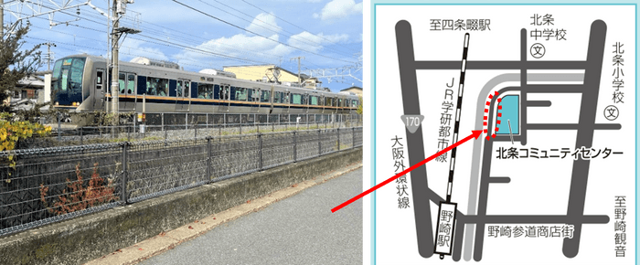 JR学研都市線の乗客にも勝鬨(かちどき)を