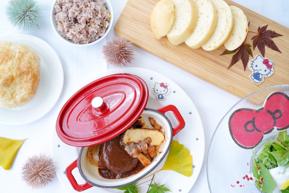 ▲秋の味覚が詰まったヴィーガン料理のパーティーメニュー