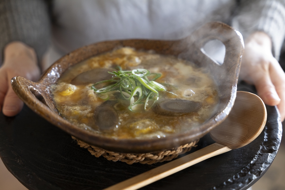 ごぼうスープの卵とじ