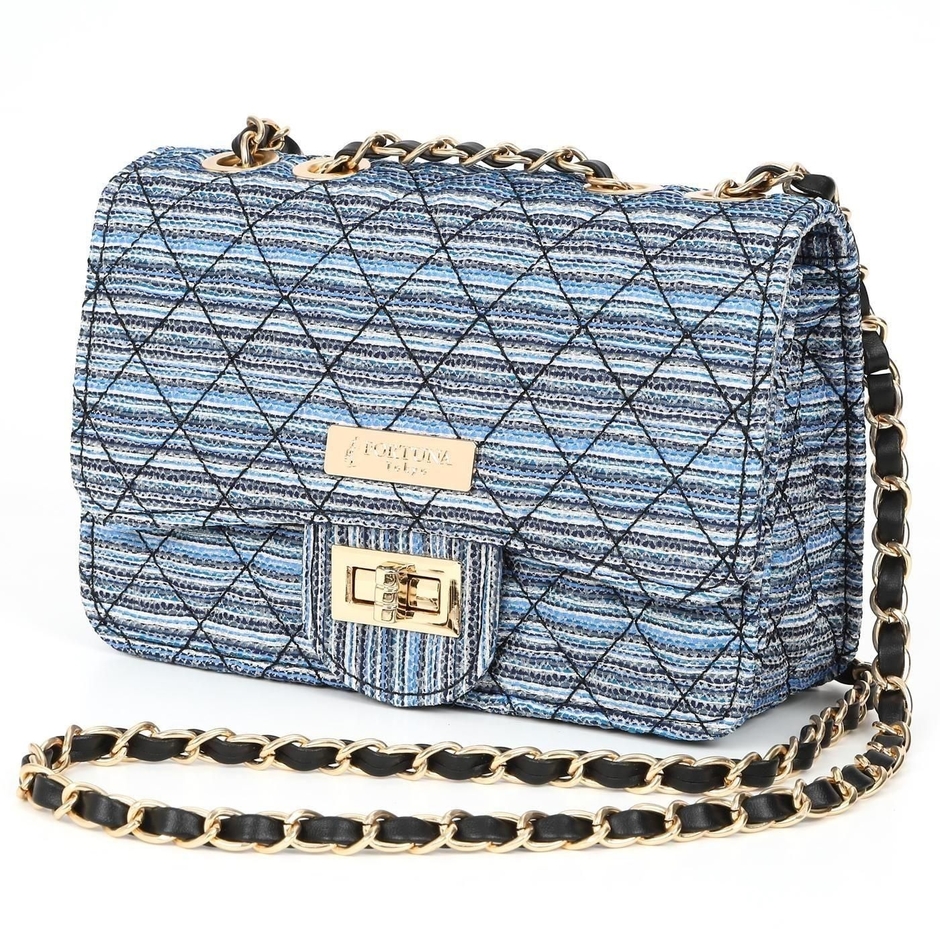 京織マトラッセ バッグ(ブルー)1