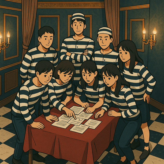 異能犯収容所からの脱出イラスト