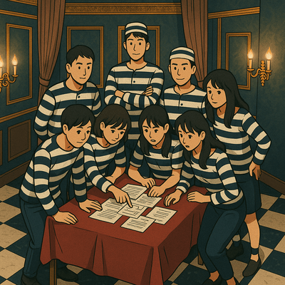 異能犯収容所からの脱出イラスト