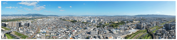 地上105m高層階からの眺望イメージ(2019年11月撮影)