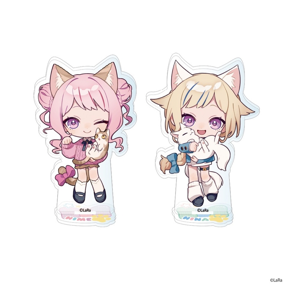 ▲HIMEHINA　デフォルメアクリルスタンド～もふもふ猫日和～(全2種)  　¥880(税込)
