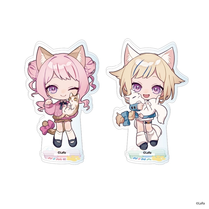 ▲HIMEHINA　デフォルメアクリルスタンド～もふもふ猫日和～(全2種)  　¥880(税込)
