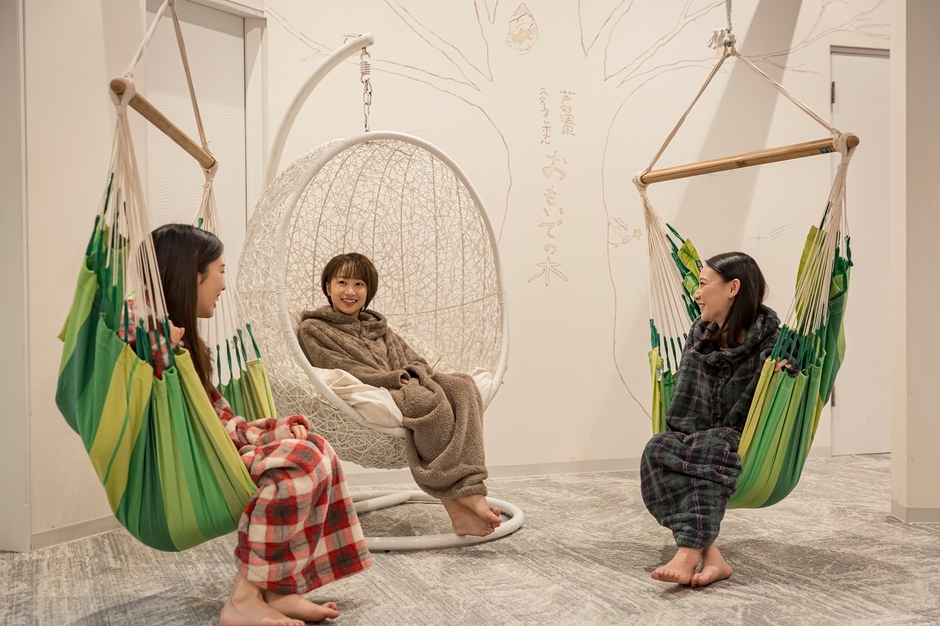 ハンモックに揺られてのんびり