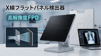 図. X線フラットパネル検出器の製品画像