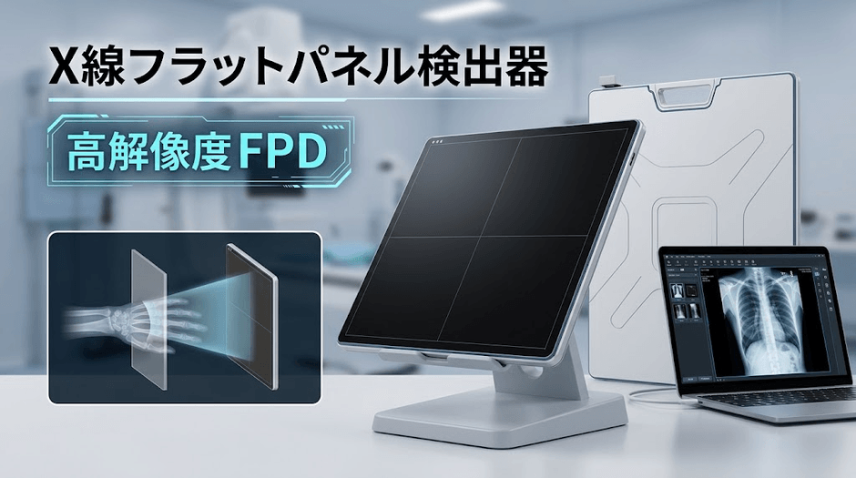 図. X線フラットパネル検出器の製品画像