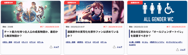 Surfvoteのイシュー