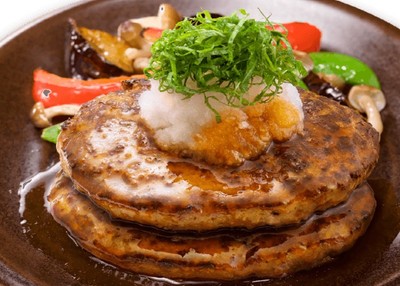焼き野菜と大葉おろしの和風倍バーグ