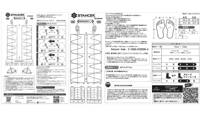 スタンサー計測時に出力される計測結果用紙