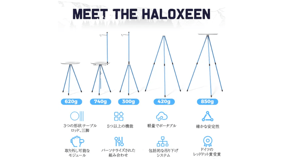 重量は1セット1kg以下!