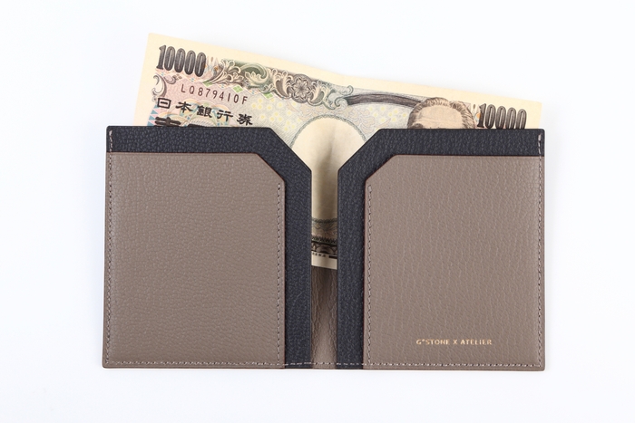 二つ折りウォレット(クールグレー＆ウォームグレー)