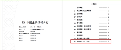 中国企業信用調査レポート「RM中国企業情報ナビ」が充実、 ChatGPTの技術を利用した“情報サマリー”コメントを追加　 ～リスモングループだから提供できる高品質なレポート～