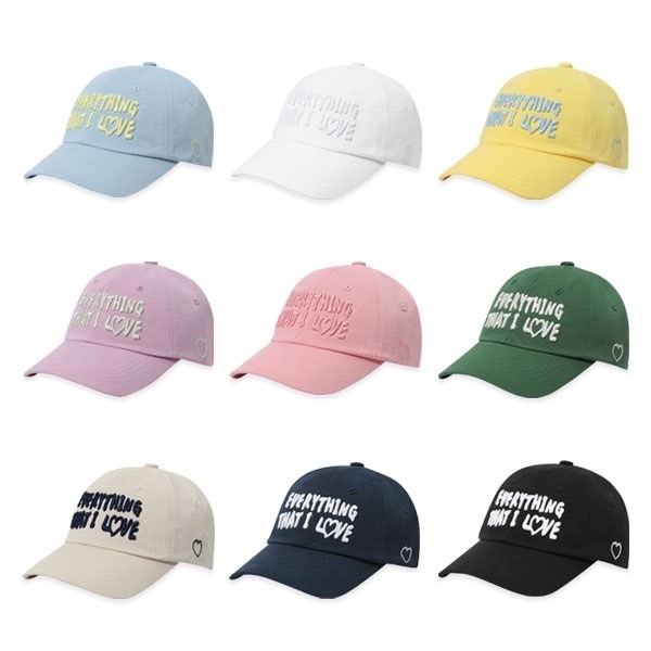 ・everything that I love cap(navy／beige／pink)　5&#44;500円(税込)