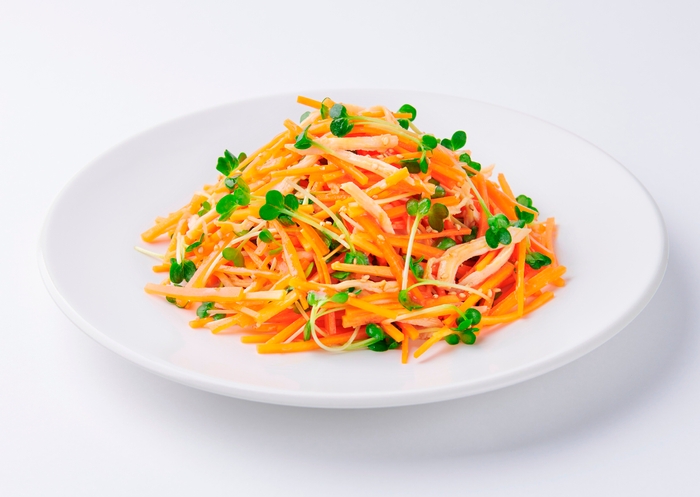 使い切り にんじん10分レシピ 「にんじんとチキンのあえサラダ」