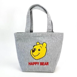 フェイスデザインがシンプルでおしゃれな、くまのプーさんの保温保冷ミニトート！会社にも学校にも持っていけるランチトートです