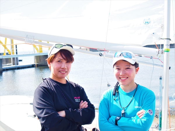 スナイプ女子世界選手権に出場した森・奥村（写真右）ペア