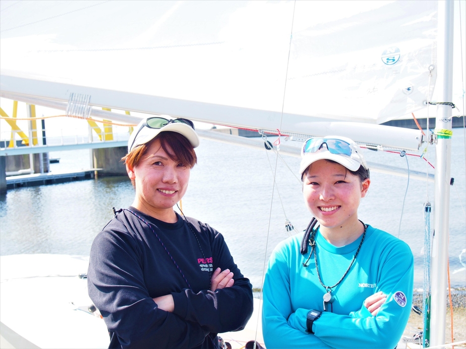 スナイプ女子世界選手権に出場した森・奥村(写真右)ペア
