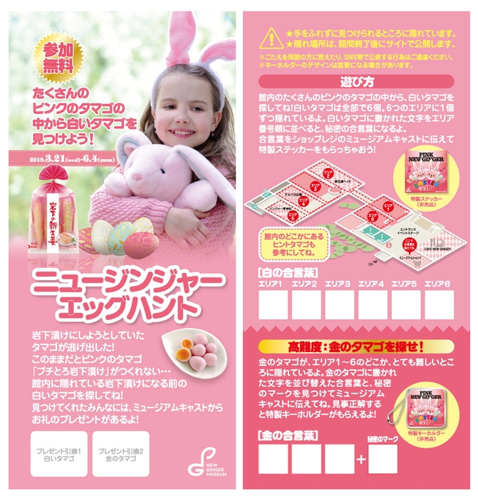 ニュージンジャーエッグハント カード(表/裏)