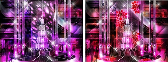 ライティングショー時のツリーイメージ