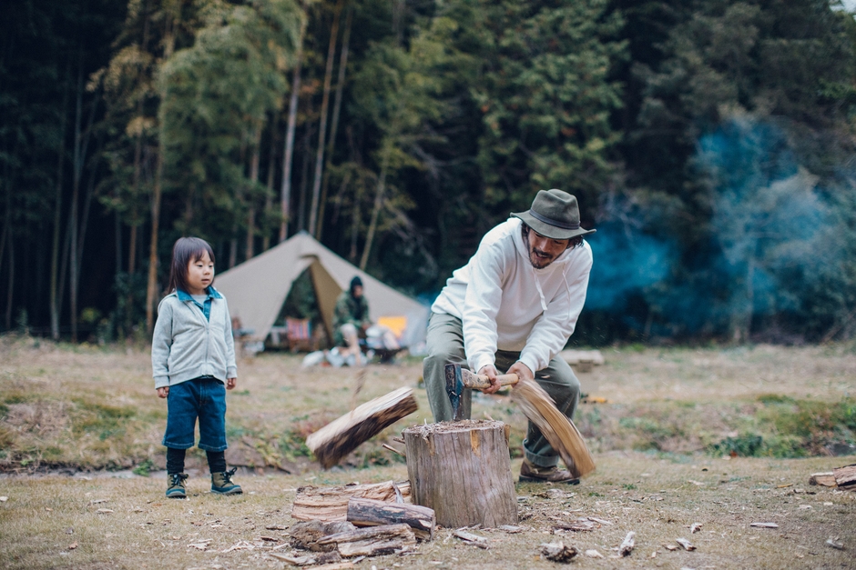 photo6　薪割り体験