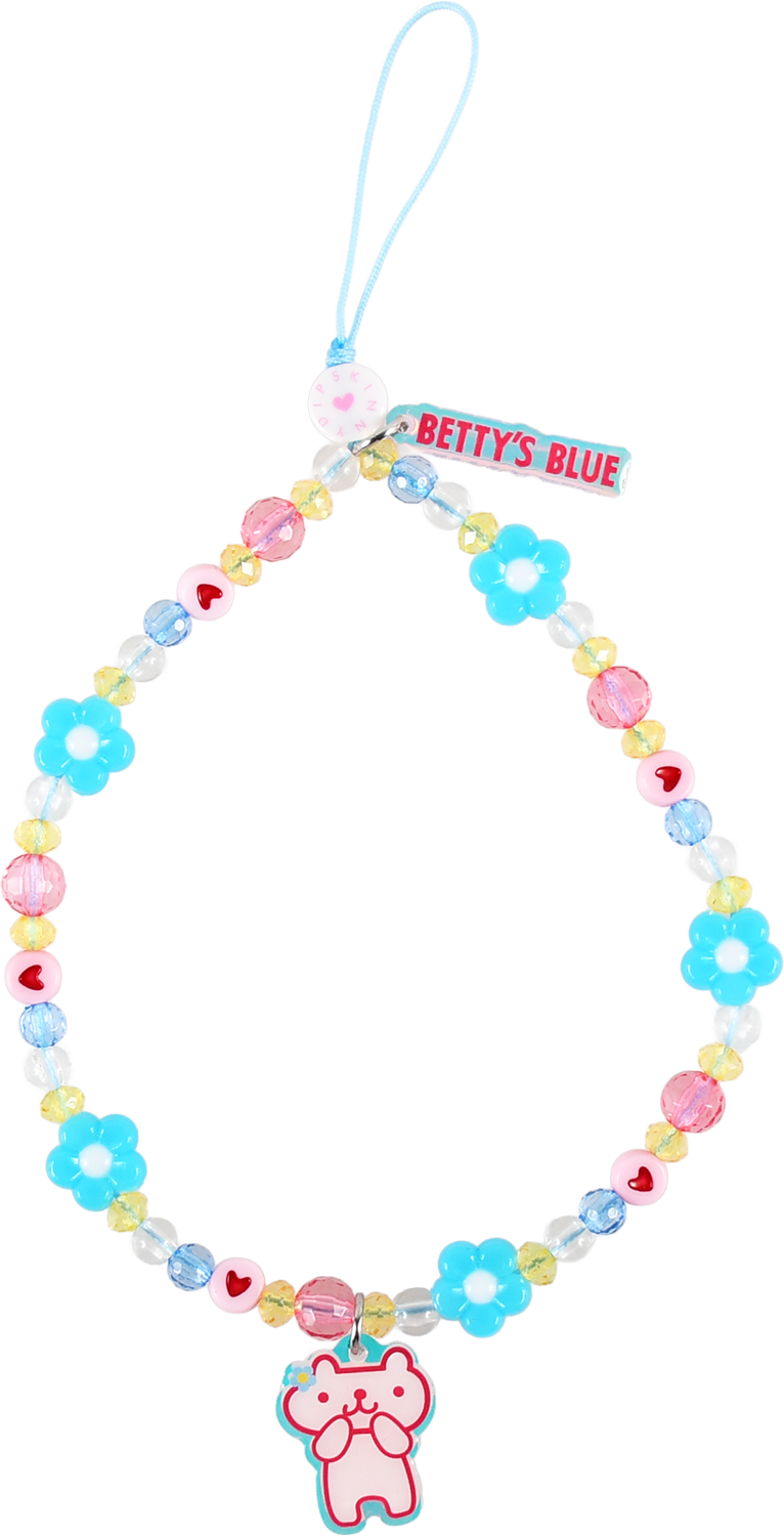 ビーズフォンストラップ フラワー