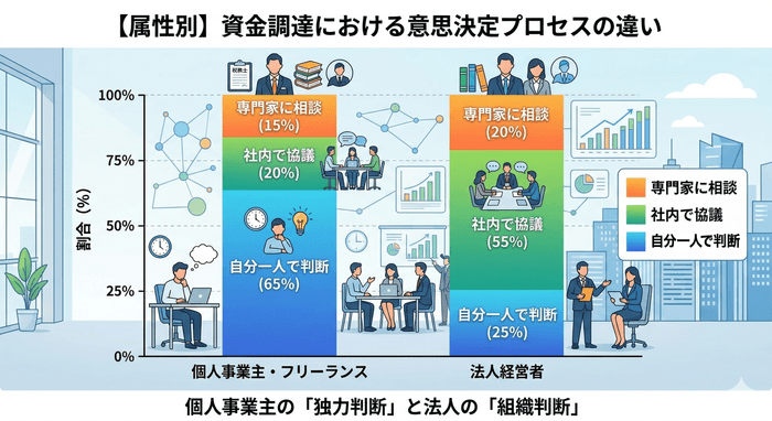 【属性別】資金調達における意思決定プロセスの違い