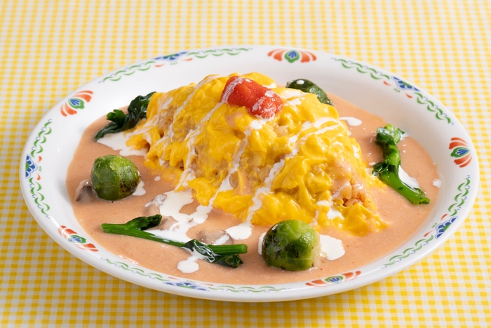 春野菜と明太子のオムライス