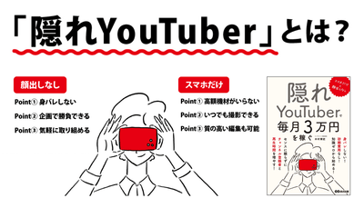 木村博史 著『スマホだけ×顔出しなし　隠れYouTuberで毎月３万円を稼ぐ』2023年8月16日刊行
