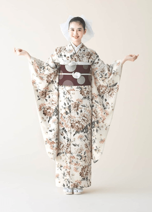 ダリア ベージュ×ドット ブラウン