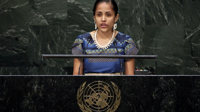 国連で世界に訴えるキャシー