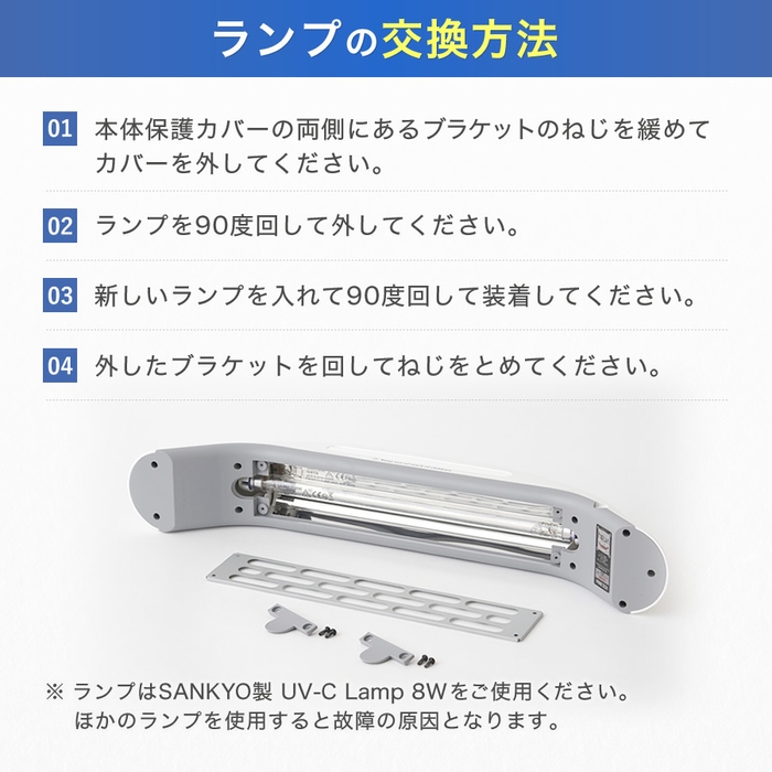 ランプの交換方法