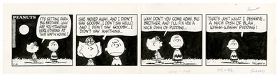 「ピーナッツ」原画 1969年7月21日 (c) Peanuts Worldwide LLC