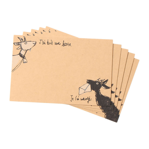 「メッセージカード Goat」価格：50円／5枚入り／メモとしても、寄せ書きとしても使える5枚入りのメッセージカード。
