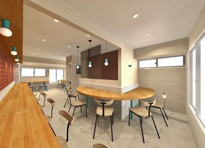 お店2階が飲食スペースとなります