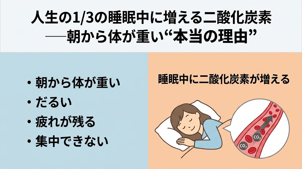人生の1/3の睡眠中に呼吸が弱くなり、増えるCO₂──朝から体が重い"本当の理由"シリーズ2回目 病気の原因は酸素不足による毛細血管のゴースト化にある