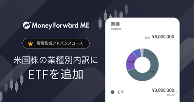 『マネーフォワード ME』プレミアムサービス「資産形成アドバンスコース」がアップデート。業種別ポートフォリオでの米国ETF※1の表示に対応へ